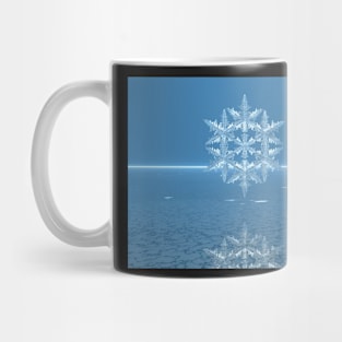 Fractal Snow Crystal on an Icy Sea Mug